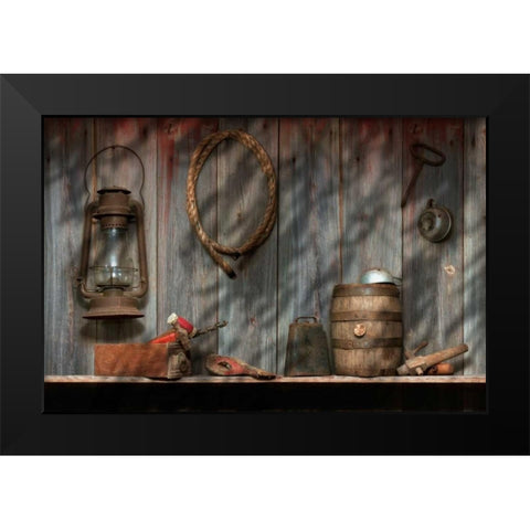 Out in the Barn II Black Modern Wood Framed Art Print by McNemar, C. Thomas