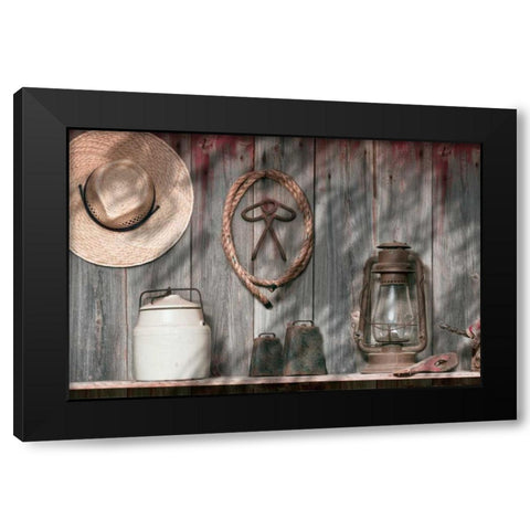 Out in the Barn III Black Modern Wood Framed Art Print with Double Matting by McNemar, C. Thomas
