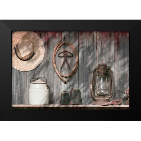 Out in the Barn III Black Modern Wood Framed Art Print by McNemar, C. Thomas