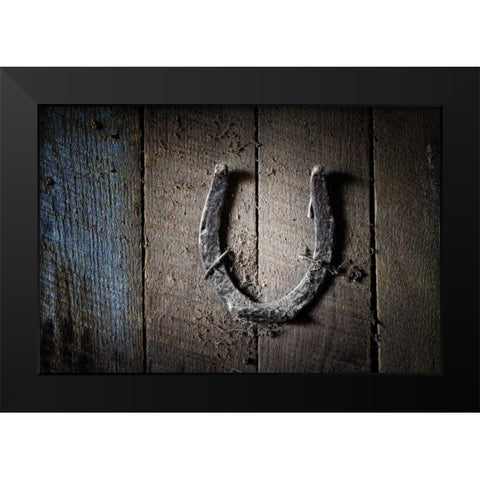Horseshoe Black Modern Wood Framed Art Print by McNemar, C. Thomas