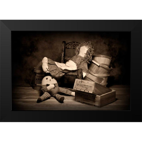 Rag Doll Black Modern Wood Framed Art Print by McNemar, C. Thomas