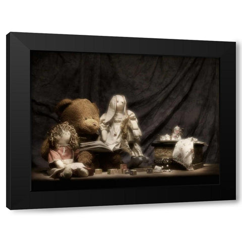 Story Time Black Modern Wood Framed Art Print with Double Matting by McNemar, C. Thomas