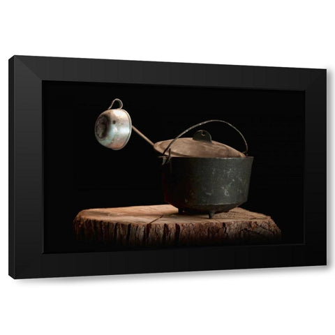 Dutch Oven with Cup Black Modern Wood Framed Art Print with Double Matting by McNemar, C. Thomas