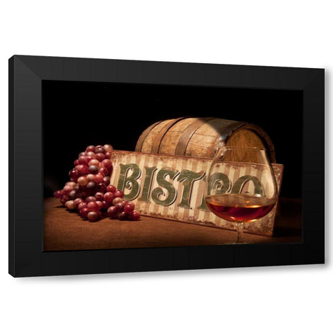 Bistro II Black Modern Wood Framed Art Print with Double Matting by McNemar, C. Thomas