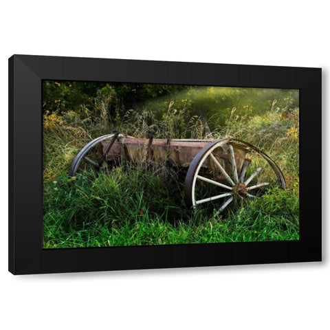 Abandoned Farm Equipment Black Modern Wood Framed Art Print with Double Matting by McNemar, C. Thomas