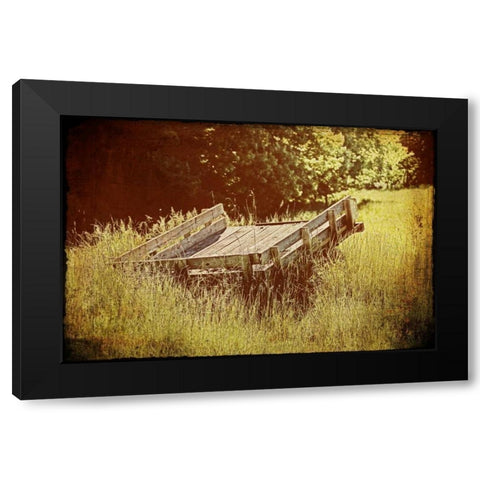 Country Wagon Black Modern Wood Framed Art Print with Double Matting by McNemar, C. Thomas