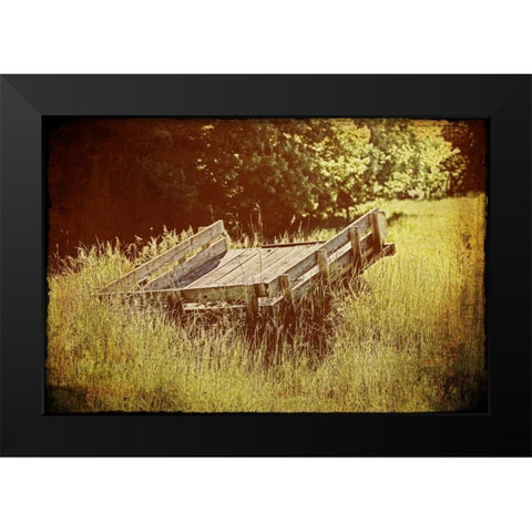 Country Wagon Black Modern Wood Framed Art Print by McNemar, C. Thomas