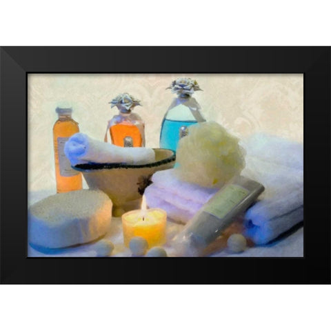 Bath Accessories II Black Modern Wood Framed Art Print by McNemar, C. Thomas