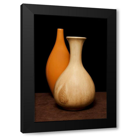 Bud Vases I Black Modern Wood Framed Art Print with Double Matting by McNemar, C. Thomas