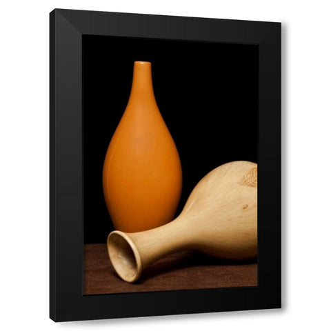 Bud Vases II Black Modern Wood Framed Art Print with Double Matting by McNemar, C. Thomas