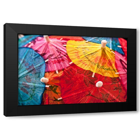 Cocktail Umbrellas IV Black Modern Wood Framed Art Print with Double Matting by McNemar, C. Thomas