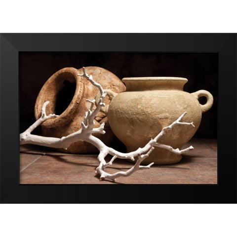 Pottery with Branch II Black Modern Wood Framed Art Print by McNemar, C. Thomas