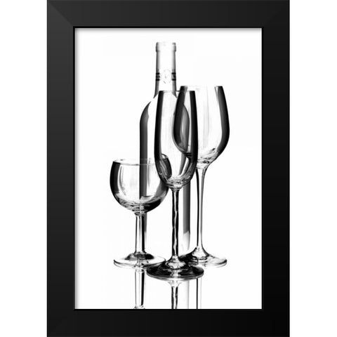 Wine Reflections IV Black Modern Wood Framed Art Print by McNemar, C. Thomas