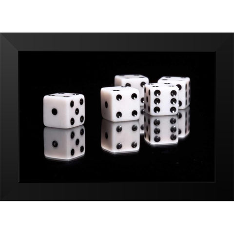 Dice II Black Modern Wood Framed Art Print by McNemar, C. Thomas
