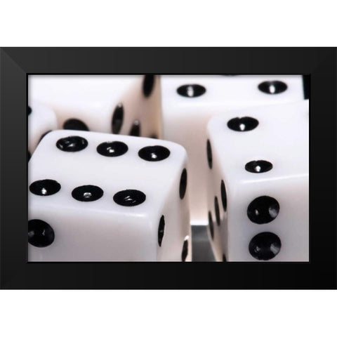 Dice III Black Modern Wood Framed Art Print by McNemar, C. Thomas