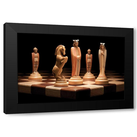 Kings Court I Black Modern Wood Framed Art Print with Double Matting by McNemar, C. Thomas