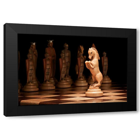 Kings Court II Black Modern Wood Framed Art Print with Double Matting by McNemar, C. Thomas
