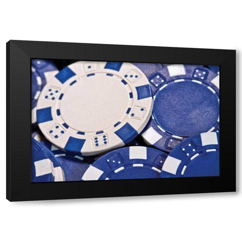 Poker Chips II Black Modern Wood Framed Art Print by McNemar, C. Thomas