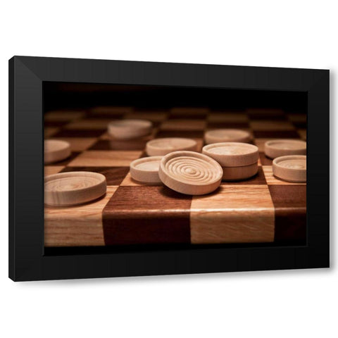 Checkers II Black Modern Wood Framed Art Print with Double Matting by McNemar, C. Thomas