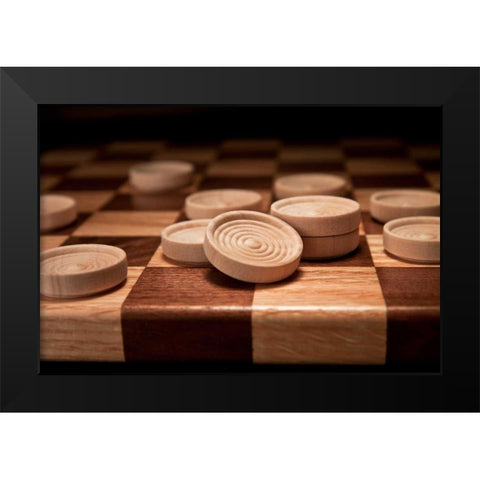 Checkers II Black Modern Wood Framed Art Print by McNemar, C. Thomas