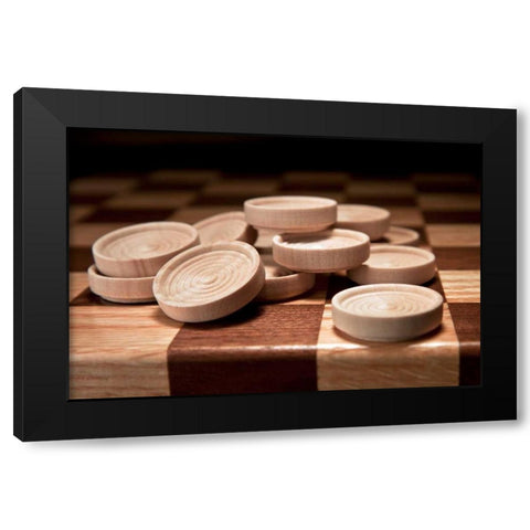 Checkers III Black Modern Wood Framed Art Print by McNemar, C. Thomas