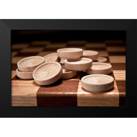Checkers III Black Modern Wood Framed Art Print by McNemar, C. Thomas