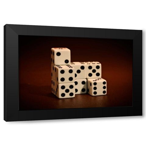 Dice Cubes I Black Modern Wood Framed Art Print by McNemar, C. Thomas