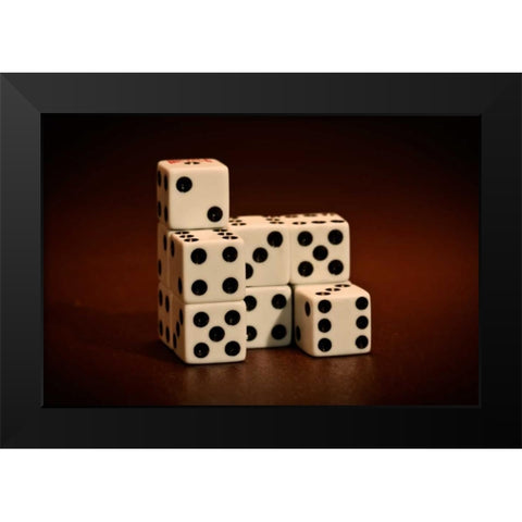 Dice Cubes I Black Modern Wood Framed Art Print by McNemar, C. Thomas