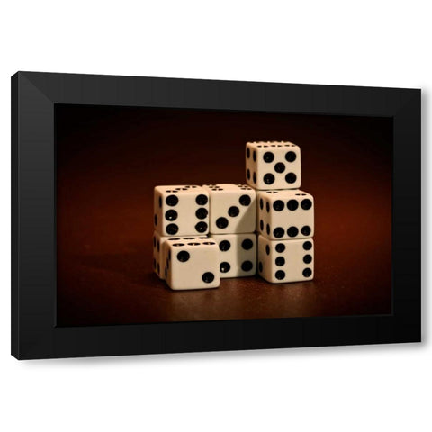 Dice Cubes III Black Modern Wood Framed Art Print with Double Matting by McNemar, C. Thomas