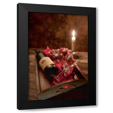 Wine by Candlelight I Black Modern Wood Framed Art Print with Double Matting by McNemar, C. Thomas