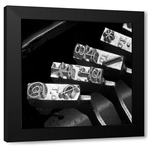 Typewriter Symbols Sq Black Modern Wood Framed Art Print by McNemar, C. Thomas