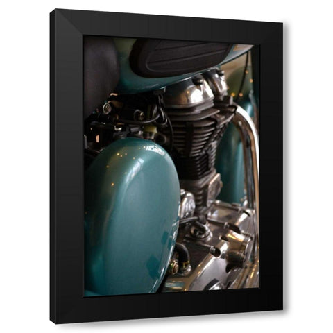 Motorcycle I Black Modern Wood Framed Art Print with Double Matting by Moore, Brian