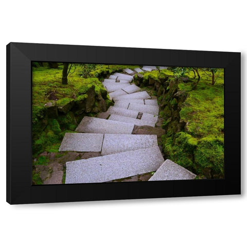 Steps I Black Modern Wood Framed Art Print by Moore, Brian