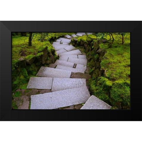 Steps I Black Modern Wood Framed Art Print by Moore, Brian