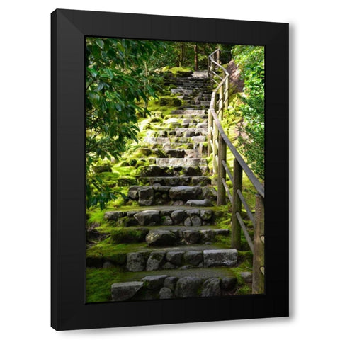 Steps III Black Modern Wood Framed Art Print by Moore, Brian
