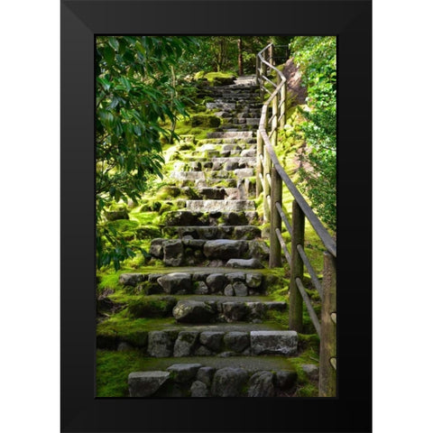 Steps III Black Modern Wood Framed Art Print by Moore, Brian