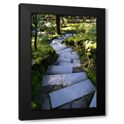 Steps IV Black Modern Wood Framed Art Print by Moore, Brian