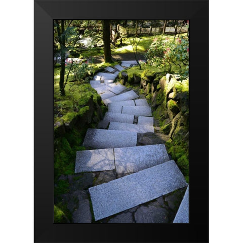 Steps IV Black Modern Wood Framed Art Print by Moore, Brian