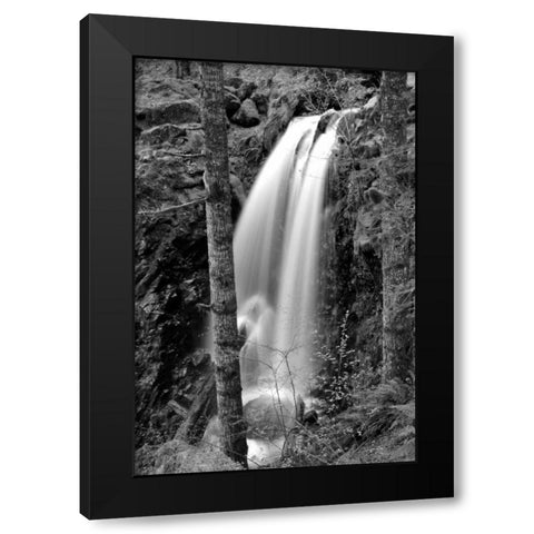 Waterfall I Black Modern Wood Framed Art Print by Moore, Brian