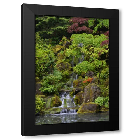 Japanese Gardens I Black Modern Wood Framed Art Print by Moore, Brian