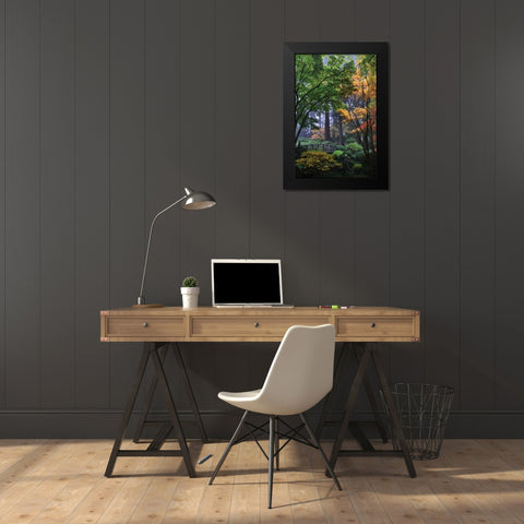 Japanese Gardens III Black Modern Wood Framed Art Print by Moore, Brian
