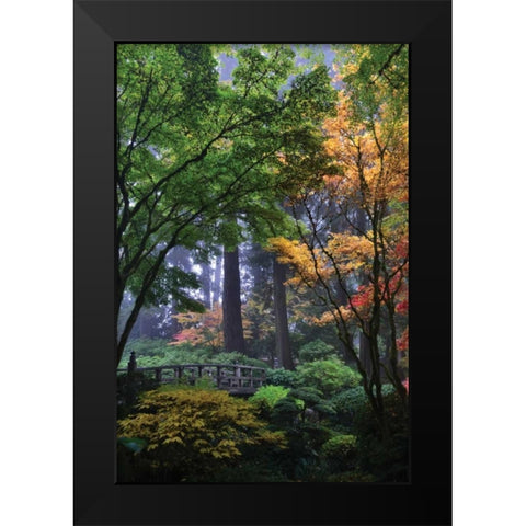 Japanese Gardens III Black Modern Wood Framed Art Print by Moore, Brian