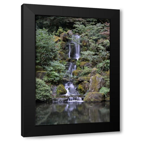 Japanese Gardens VI Black Modern Wood Framed Art Print with Double Matting by Moore, Brian