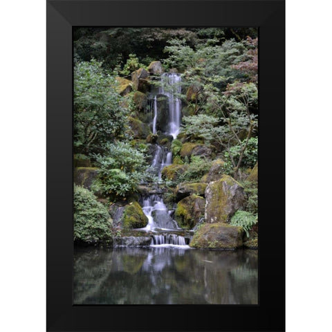 Japanese Gardens VI Black Modern Wood Framed Art Print by Moore, Brian