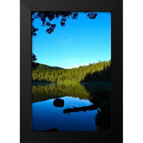 Morning at the Lake I Black Modern Wood Framed Art Print by Moore, Brian
