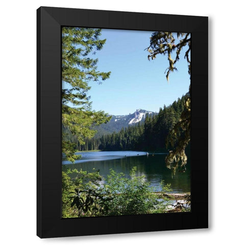 Morning at the Lake II Black Modern Wood Framed Art Print with Double Matting by Moore, Brian