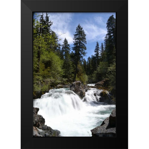 Rapids I Black Modern Wood Framed Art Print by Moore, Brian