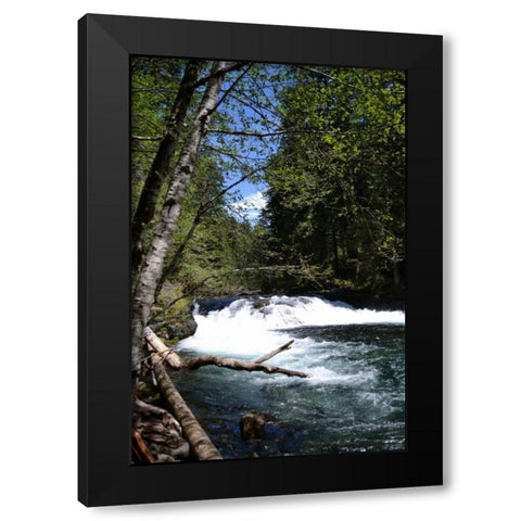 Rapids II Black Modern Wood Framed Art Print by Moore, Brian