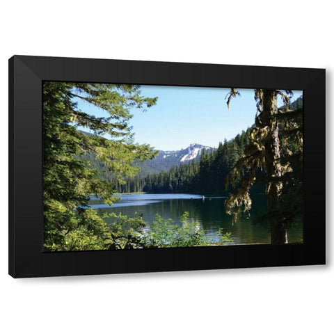 Morning at the Lake III Black Modern Wood Framed Art Print with Double Matting by Moore, Brian