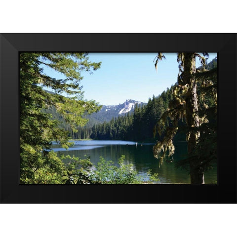 Morning at the Lake III Black Modern Wood Framed Art Print by Moore, Brian